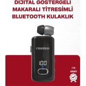 Resim Buğz Fineblue F580 Bluetooth Kulaklık – Klipsli, Dijital Göstergeli, Su Geçirmez, 12 Saat Pil Ömürlü 