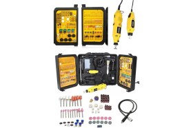 Resim FourForce Alman 350 Parça Profesyonel 460 Watt Hobi Gravür Mini Kalıpçı Taşlama Makinesi 