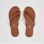 Resim Kadın Taba Çapraz Şık Günlük Parmak Arası Terlik-4095 Camel 