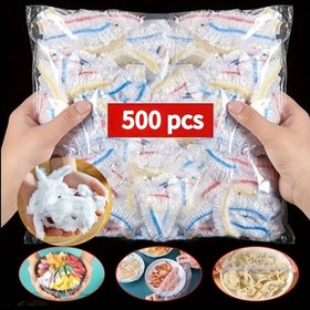 Resim [Easyc Teslimat] Sıcak Ürünler [Yerel Depo] 500/300/100 adet Elastik Gıda Taze Kılıf - Geri Çekilebilir Şeffaf Tabak Kapakları - Tek Kullanımlık, Çok Amaçlı, Koku Yok Mutfak Kapatma Filmi, Uçan Toz Koruma 