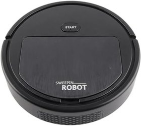 Resim Fit Robot Vacuum Cleaner 3 in 1 Rechargeable Low Noise Intelligent Mop Robot Sweeper for Hair Dust Debris Black 
