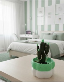 Resim Elana Design Kaktüs Tasarımlı Takı Kutusu Yüzük, Bileklik Ve Kolye Düzenleyici Dekoratif Saklama Kutusu Turkuaz 