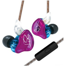 Resim Kangvka Kz Zst İç Kulak Hifi Müzik Kulaklığı, 1ba+1dd Hibrit Sürücü, 0.75mm 2pin Çekilebilir Kablolu, Mıkloslu Kumandalı, Mavi Mor Diğer 