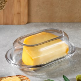 Resim Kapaklı Cam Tereyağlık 176 ml 