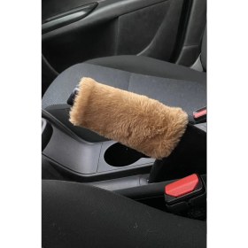 Resim Oto Aksesuarcım Yumuşak Peluş El Freni Süsü Kahverengi 