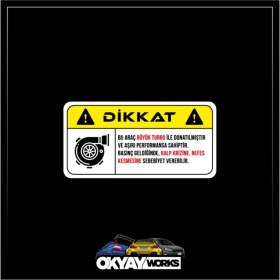 Resim Dikkat Turbo Var Sticker 