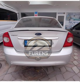 Resim Ford Focus 2-2,5 Bagaj Üstü Slim Yarasa Spoiler Piano Black Parlak Siyah 2006-2011 Furens 