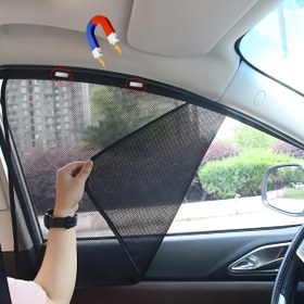 Resim 4 Adet, Manyetik Araç Güneşlik Perdesi, UV Koruma ve Isı Yalıtımlı Katlanır Pencere Örtüsü, Taşınabilir Gizlilik Ekranı, Kolay Kurulum, Çoğu Araca Uygun, Tüm Mevsimler İçin Otomobil Aksesuarı 