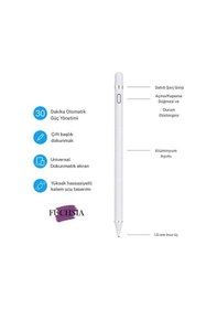 Resim Honor Pad X9 - V9 11'5 İnç Uyumlu Tablet Kalemi Yazım Ve Çizim İçin Kapasitif Tablet Kalemi Beyaz 