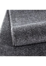 Resim Yuvarlak Yumuşak Kısa Havlı Modern Halı Düz Gri Renkli Halı 