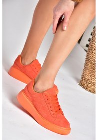 Resim Fox Shoes P602045002 Turuncu Süet Kadın Spor Ayakkabı Sneakers Turuncu 