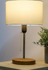 Resim Bohhem Kumaş Başlıklı Abajur Çöl Beji 