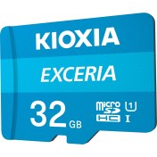 Resim Kioxia 32GB Exceria MicroSDHC UHS-1 Class-10 100MB/sn Hafıza Kartı (LMEX1L032GG2) 