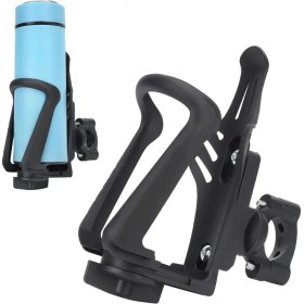 Resim Motoanl Motosiklet ve Bisiklet İçecek Tutucu Sert Plastik Malzeme Kademe Ayarlı Gidon Bağlantı Suluk Taşıyıcı 