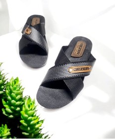 Resim Gezer Erkek Çapraz Bant Rahat Taban Ev Ve Dışarı Terliği 