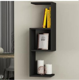 Resim Rafkestir Domino Duvar Rafı Antrasit ( Mat ) 