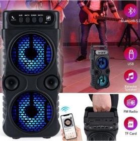 Resim resolut Bluetooth Hoparlör Parti Hoparlörü Işıklı Kablosuz Speaker Ledli Ses Bombası Radyo Usb Sd Girişli 