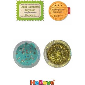 Resim Rengarenk Adet Simli Ve Süslü Slime Sılaym Ele Yapışmayan Slaym Oyun Hamuru 