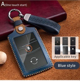 Resim Mavi Araba Uzaktan Anahtarlık Durumda Tam Kapak Tutucu Kabuk Tesla Uyumlu Model 3 Model Y Kart Koruyucu Anahtarsız Anahtarlık Aksesuarları 