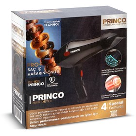 Resim Princo Profesyonel Saç Kurutma Makinesi ThermoShield Teknoloji,İyonik Yüksek Güçlü Fön Makinesi Pr-935 