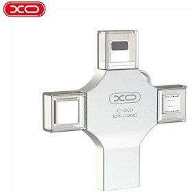 Resim Xo-dk04 128gb 4 İn 1 Usb2.0 + Type-c + Micro + Lightning Metal Go Vdeli Flash Disk 128 Gb 
