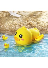 Resim Kurmalı Yüzen Ördek Banyo Oyuncağı 