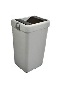 Resim Motek 40 Litre Hassas Kapaklı Tek Gözlü Çöp Kovası Gri 