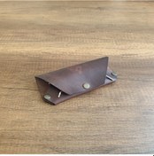 Resim Sumerian Leather Craft Deri Gözlük Kılıfı Kahverengi 