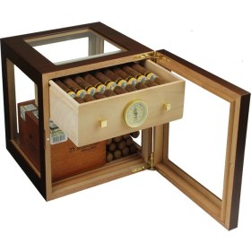 Resim Adorini Cube Humidor Walnut Ceviz Puro Kutusu 