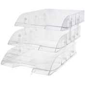 Resim Mas Evrak Rafı Hareketli Plastik 3 LÜ Şeffaf 829 