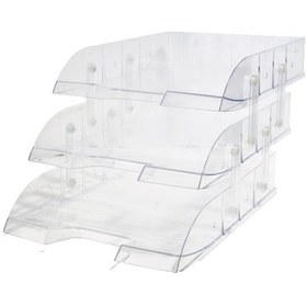 Resim Mas Evrak Rafı Hareketli Plastik 3 LÜ Şeffaf 829 
