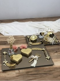 Resim Masalsı Concept Nişan Tepsisi,söz Tepsisi,söz Hediyelik,nişan Hediyelik,söz Dekoru,damat Kahvesi,söz Nişan Masa Set 