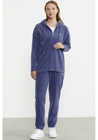 Resim Sementa Kapüşonlu Polar Tunik Eşofman Takım - Indigo 001 