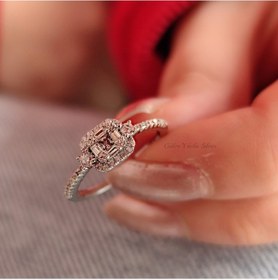 Resim Ithal Baget Taşlı Zarif Gümüş Yüzük 