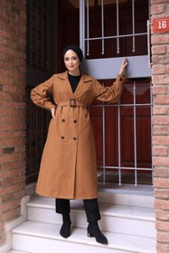Resim Esre Store Tesettür Trençkot Camel 
