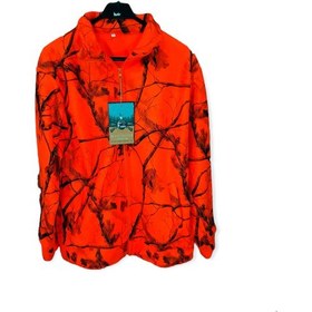 Resim Black Hunter Turuncu Orman Desenli Polar Avcı Ceketi - M 