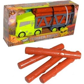 Resim Kereste Taşıyıcı Tır Oyuncak Nakliye Kamyonu Transporter 
