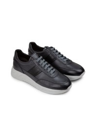 Resim Deery Hakiki Deri Gri Erkek Sneaker Ayakkabı - 01963Mgrıe02 Gri 