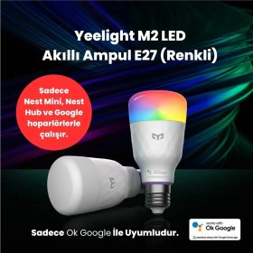 Resim Yeelight M2 LED Akıllı Ampul (Renkli) Google Seamless Uyumlu ( Türkiye Garantili) 