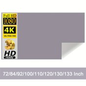 Resim HD Yansıtma Ekranı, 2023 Yüksek Parlaklık Polyester Kumaş, Anti-İşık Metal Perde Kumaşı, 152.4/182.88/213.36/233.68/254.0/279.4/304.8/330.2/337.82 cm, DLP LED LCD 3D 4K Ev Sineması Açık Hava Projektörü Beamer için 