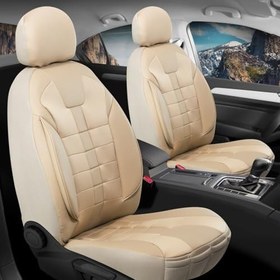 Resim Fresh Start Citroen C4 Uyumlu Lüx Deri Detaylı Oto Koltuk Kılıfı Ön Arka Takım Vista Serisi Bej Fs 