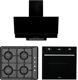 Resim Eminçelik ve AFM Tech Turbolu 31 222 + FM7700 + FM3250 Ankastre Set Siyah 