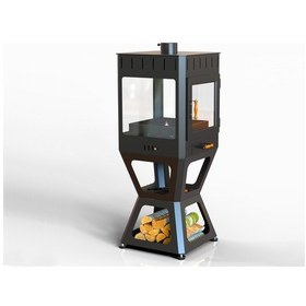 Resim Hot Rectangle Pro Şömine Seramik Camlı 