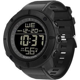 Resim Sones Sanda 1065 3d İçi Boş Tekerlek Dönmeyen Kadranlı Kuvars Saat Erkekler İçin, Stil: File Kemer Siyah Kırmızı 