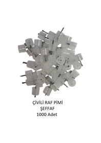 Resim Çivili Raf Pimi Şeffaf 1000 Adet Şeffaf 
