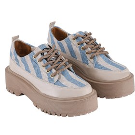 Resim Cotto Shoes Turkuaz - Keten Kadın Günlük Sneaker 