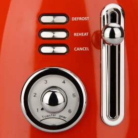 Resim Braventa Collection ZLN7040 60'lı Yılların Retro Ekmek Kızartma Makinesi 2 Dilim Paslanmaz Çelik | Çift Yuvalı Ekmek Kız 