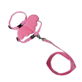 Resim Kiwi Pets Kanat Figürlü Kedi Göğüs Tasması ve Gezdirme Seti Pembe 