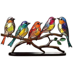 Resim Ana Sayfa Masaüstü Oturma Odası Şarap Dolabı Ofis Renkli Zarif Kuşlar Serisi Süsler El Sanatlarıgösterildiği Gibi 