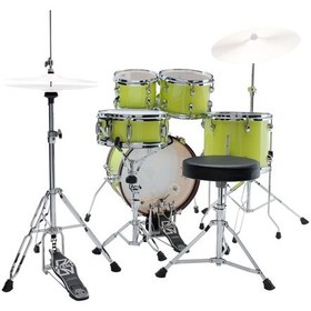 Resim Tama Ljk56h5-fym Club-jam Fluorescent Yellow Mist 5 Parça 16b/8t/10t/12f/12s Sınırlı Üretim Akustik Davul Seti 